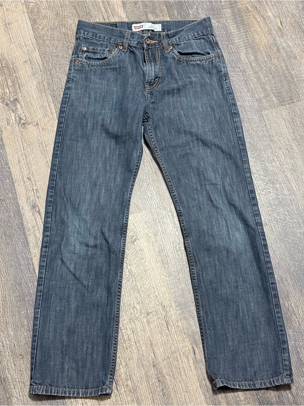 Levi's Junior-sized Straight Leg Jeans 16 Reg 28x28- Dark Blue